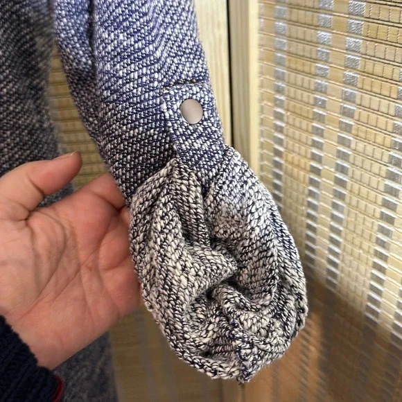 Kensie Performance Drawstring Cowlneck Half Sleeve Sweater Kangaroo Pocket Small - Picture 10 of 16